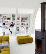 #interior #white #fireplace #library #color #seating #office #addition 