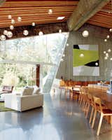 #interior #greatroom #livingroom #diningroom #couch #chair #lighting #concrete 