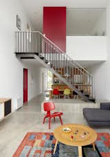 #livingrooms #green #Eames #LCW #red #Bensen #sofa #rug #ChristianeMillinger #JeffStern #InSituArchitecture #Portland #Oregon 