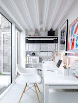 Office, Lamps, Shelves, Chair, and Desk The organizational method, which focuses on neatly highlighting your belongings instead of discarding them, is rife with potential as an interior design philosophy.  Office Photos from Eames Molded Chairs