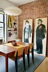 #diningroom #diningtable #diningchairs #exposedbrick #compactspaces #renovation  #JeanProuvé #Vitra  #Manhattan #NewYork #GROarchitects