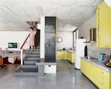 #concrete #staircase #kitchen #canary #canaryyellow #yellow #interior