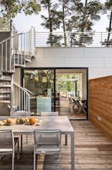 #outdoor #exterior #modern #design #wood #outdoordining #patio #outside #indooroutdoor #table #chairs #stairwell #kitchen #deck 