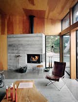 #livingroom #concrete #wood #leather #modern #SeaRanch #northernCalifornia #FlorenceKnoll #SuekichiUchida #NormanMillerArchitects #JudithSheine
