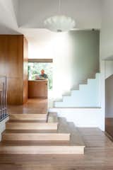 #stairs #interior #inside #indoor #GeorgeNelson #bubblelamp #renovation #wood #white #minimalist #window #light #pendant #Hawkins&Associates