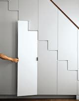 #storage #stairwell #kitchen #geometry #pattern #structure #function #modern #midcentury #handpainted #accessorized #brass #hardware #apartment #Brooklyn 
