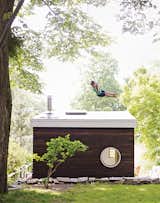 #smallspaces #exterior #outdoor #outside #landscape #swing #tinyhouse #tiny #window #wood #mahogany #tree #TimFergusonSauder #MegFergusonSauder #Gloucester #Massachusetts
