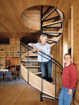 #stairs #indoor #inside #interior #spiral #wood #storange #shelves #diningroom #table #chair #NorthHaven #Maine #modern #minimalist #ChristopherCampbell  Photo 6 of 12 in Stairway to Heaven by Nathan Bertsch from step by step