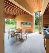 #interor #dining #modern #modernarchitecture #table #outdoordining #openair #indooroutdoor #wood #slate #Wishbone #chairs #HansWegner #prefab #MarthasVineyard #Massachusetts #PeterRose #PeterRoseandPartners  Photo 5 of 5 in Ideas for dining tables by superman