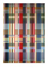 The wool fabrics in saturated, oversized plaid could function as graphic blankets or wall hangings.  Check out some more plaid here.