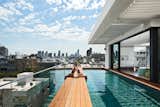 Outdoor, Wood, Small, Swimming, Lap, Large, and Rooftop “Tel Aviv is different from the rest of Israel. This is one of the most modern cities in the world.” —Architect Pitsou Kedem  Outdoor Lap Small Photos from Modern High-Rise Town House in Tel Aviv