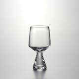 Geo Footed Glass by Simon Pearce. While the company originated in Ireland, Simon Pearce now creates all of its wares in Maryland and Vermont, like the lead-free dishwasher safe ten-ounce glass shown here.