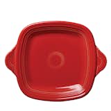 Fiestaware square-handled serving tray by Homer Laughlin China Co. For nearly 75 years, Fiestaware has been produced in West Virginia. The iconic tableware line includes this microwave-safe serving tray.