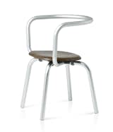 Munich-based Konstantin Grcic's new Parrish chair (shown in walnut) will be at the center of the Emeco booth this year.