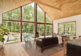 The great room in the 2,800-square-foot house that architect Drew Lang designed for his family in the Hudson Woods development north of New York City features generous amounts of white oak, which he says is his favorite material.