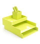 For the student who tends to fall asleep in front of his laptop, may we suggest a desktop set in a neon so searing it will keep eyeballs open? Desktop set in Lime Green, $51 from Poppin. (Or go minimalist with the cool, crisp, all-white version.)