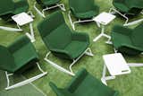 In the green area, lounge chairs designed by Yrjö Kukkapuro make for a comfy place to relax or study.  Photo 3 of 5 in Best Major on Campus? A Department That Isn’t Afraid to Get Colorful by Matthew Keeshin