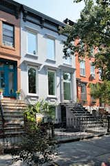 While the proportions of the old brownstone’s facade remain congruous with others on its street, the stone has been replaced with stucco over foam. When knocked, it sounds entirely hollow.  Search “dull stucco home becomes modern california oasis” from A Sustainable Brownstone Transformation in Brooklyn