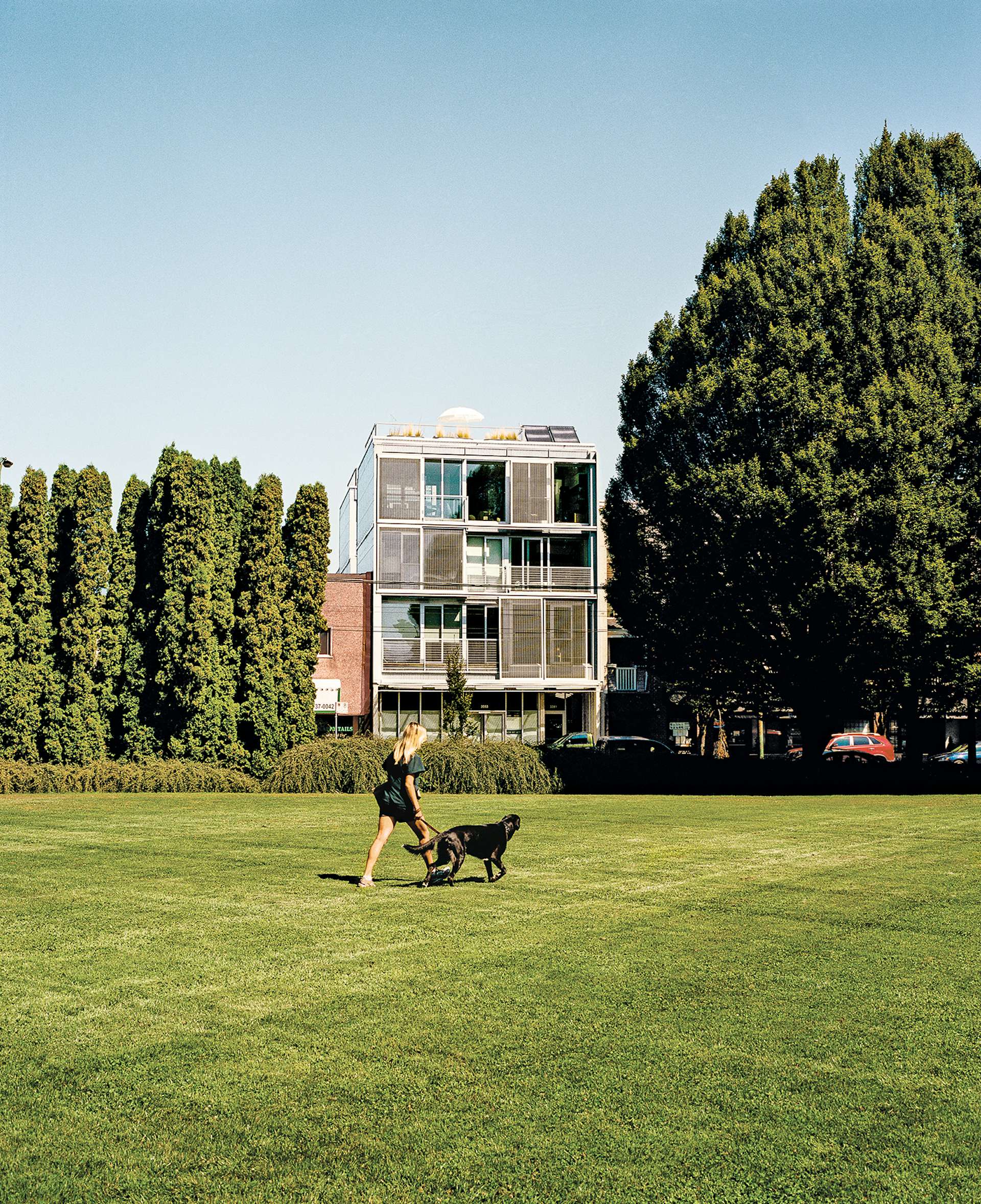 Architect Oliver Lang and his partner, Cindy Wilson, created Monad, a multiunit prefab prototype in the Pacific Northwest.