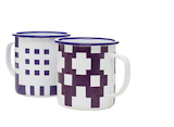 BLODWEN MUGS

You must of course offer coffee at the end of a triumphant meal. These blue and white geometrically patterned enamelware mugs in a modern Welsh design are perfect for just that or any old time a hot beverage would hit the spot.  Photo 11 of 12 in Holiday Gift Guide: For The Table by Megan Hamaker