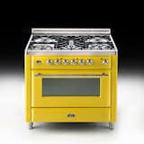 36-inch Majestic range by ILVE in zinc yellow, $8,670

With ILVE’s custom color program, the Italian brand’s hoods and ranges—including this model with griddle and rotisserie—are available in a palette of 200 hues.
