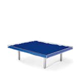 Table Bleue by Artist Yves Klein 

Topped with a plexiglass display filled with bright, textured pigment, the piece cleverly draws focus inward from its edges.