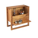 Elixir Minibar by CB2

Corral home bar trappings in this acacia-wood cabinet. The sides fold down to offer a ledge for glassware. When closed, it discreetly hides its contents—a boon for keeping bottles dust-free.