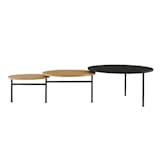 Fold table by Philippe Nigro for Ligne Roset

Instead of run-of-the-mill nesting tables, consider a set of pivoting pieces that tuck together neatly when in stealth mode.