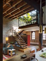 warehouse homes brick staircase