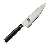 SHUN CLASSIC CHEF’S KNIFE, 6" $157

Shun Classic’s tasteful and contemporary design features a beautiful Damascus-clad blade and D-shaped ebony pakkawood handle. Behind the knife’s beauty is function: a razor-sharp blade offering precision performance.
