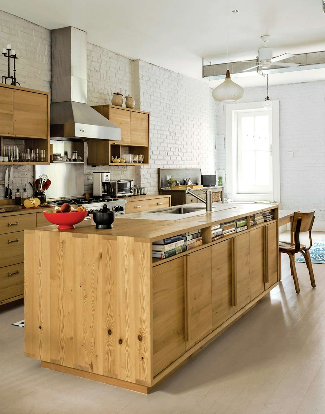 A StorageSaving Salvaged Wood Kitchen in Brooklyn Dwell