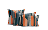 Textured Stripe Pillows by Tamasyn Gambell, $120–$180 from dwr.com  Search “professor acorn pillow” from Cozy Pillows and Throws