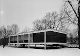 Over 50 miles outside of Chicago, one of Mies's most famous commissions, the Farnsworth House, lies. The one-room weekend retreat, built of steel and glass, is representative of the International Style. It was designated a National Historic Landmark in 2006.