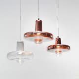 The Spin light is made in varying sizes and comes in both transparent and copper coated glass.