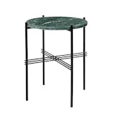 TS table small by GamFratesi for Gubi, $659. Marble tabletops have long been a furniture mainstay, but, in a twist, Danish-Italian designers GamFratesi used the exotic Verde Guatemala strain atop the glossy black base.  Search “furniture products” from Color Combination We Love: Peaches and Greens