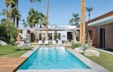 Architect Sean Lockyer designed a 5,760-square-foot concrete, stucco, and ipe home for a couple and their three children in the Southern California desert town of Indian Wells. The residents selected the home’s furnishings, including the Royal Botania chaise lounges.