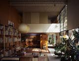 The Eames house living room as it is best known, shot in 1994. The light from the window illuminates the tumbleweed the couple picked up on their honeymoon drive from Chicago to Los Angeles; due to its fragility it was the only item not to have been moved to the LACMA exhibition. Photo courtesy Tim Street-Porter.  Photo 5 of 8 in Charles + Ray by Brooklyn Short from 10 Inspiring Quotes from the Eames Family