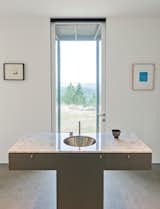 Bath Room and Marble Counter Seattle’s Special Projects Division designed the custom cabinetry throughout the house. A Vola faucet is integrated with the Carrara marble vanity.  Photo 6 of 18 in Idyllic Home Designed for an Artist