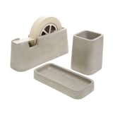 Flaunt your seriousness at work with the Concrete desk set by Magnus Pettersen. $600  Search “solid dark mt masking tape set of 10” from Editor's Picks from the Dwell Store