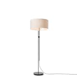 The Workstead Floor Lamp is a handsome take on a timeless silhouette. Its linen shade can be adjusted between 52–72" above the floor and rests on an adjustable swivel joint.
