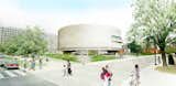 The BIG proposal would lower the outer ring wall of the curved Hirshhorn Museum, designed by Gordon Bunschaft, to improve accessibility.