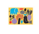 The Kamerun Poster designed by Aino-Maija Metsola for Finnish design house Marimekko is a cheeky composition of flora, fruit and fauna. Available in the Dwell Store.