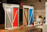 Raydoor brought a bright, barn-style take on their modern sliding door systems to the show floor.  Photo 7 of 7 in Modern Building Materials at Dwell on Design NY by Allie Weiss