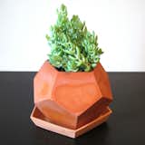 Terra-cotta planters are ubiquitous, but these pots (available in white or natural clay) by Brooklyn-based designer Megumi Yoshida update the typology with a mod geometric bent. Read more about the Faceted Planter here.