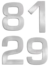 The German hardware company designed these blocky "Signo" house numbers in a matte stainless steel. $27 apiece from allmodern.com