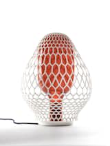 Rhizaria, also by Lanzavecchia + Wai, features a mouth-blown Murano glass shade enclosed in a 3D-printed lattice.