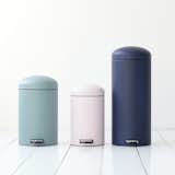 Brabantia, founded in the Netherlands in 1919, is a go-to for minimalist litter bin design. We like the Retro Bin's matte powder-coated finish (in very "now" hues of pastels, called "minerals" by the company), as well as the soft-close MotionControl Whisper lid and ten-year guarantee.  Photo 2 of 7 in The Hunt: Modern Trash Cans by Kelsey Keith