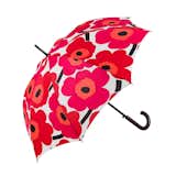 Pieni Unikko Stick Umbrella

A sophisticated foul-weather staple, the Pieni Unikko Stick Umbrella keeps you stylish and dry. Crafted from the classic Marimekko Unikko poppy pattern print, this chic umbrella has a red wooden handle and manual open and close features for a protective cover when you need it.  Photo 4 of 7 in Marimekko Celebrates 50th Anniversary of Iconic Pattern by Jami Smith