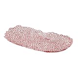 For the Opus tray, Guido Venturini was inspired by the crochet and knitting work his mother created. The perforated metal is laser cut to achieve the intricate pattern.
