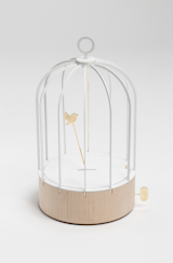 Bird cage clock by Dorothée Loustalot.